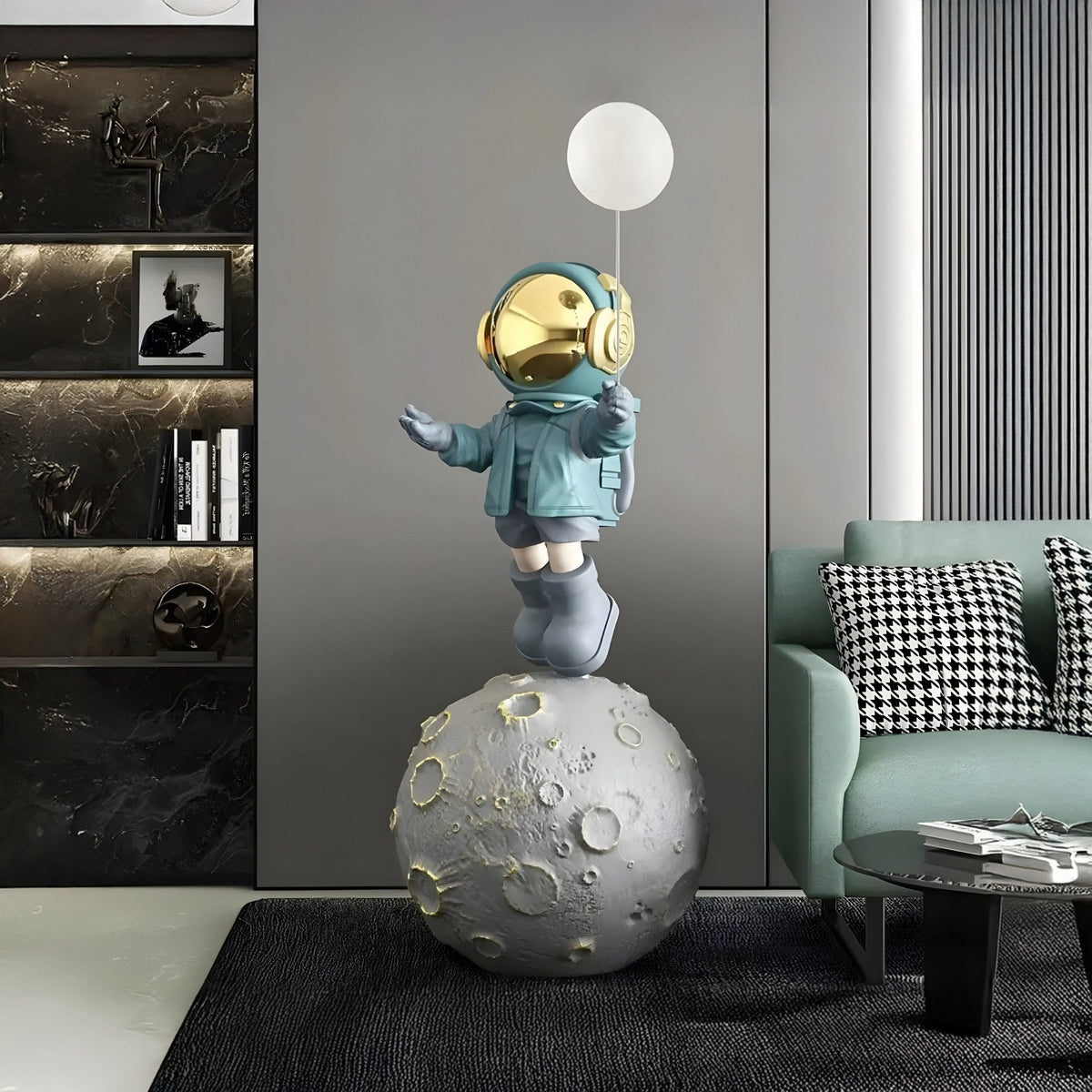 Large Galactic Blue Astronaut Glow Balloon Moonwalk Sculpture - 140cm - Atelier Home™