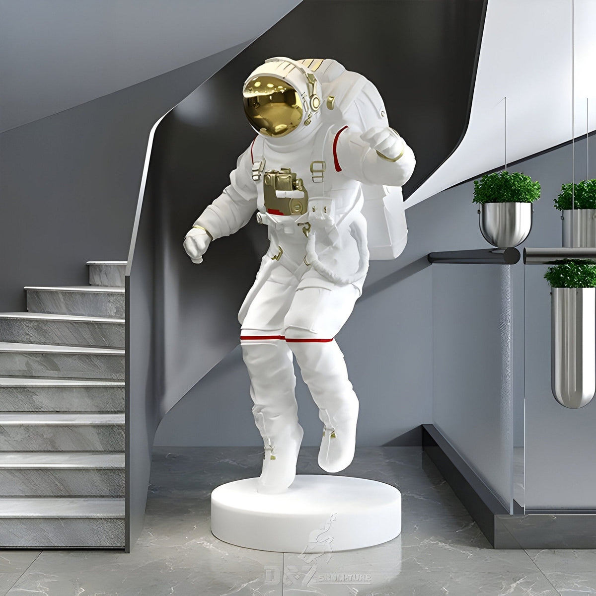 Large White Space Astronaut Explorer Sculpture - 150cm - Atelier Home™