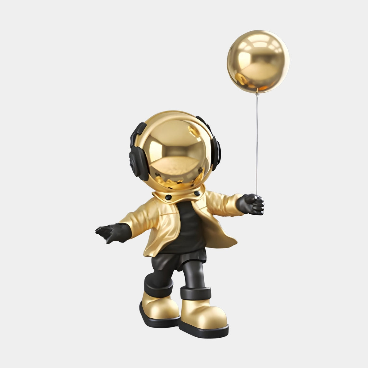 Small Celestial Gold Astronaut Balloon Standing Figure - 48cm - Atelier Home™