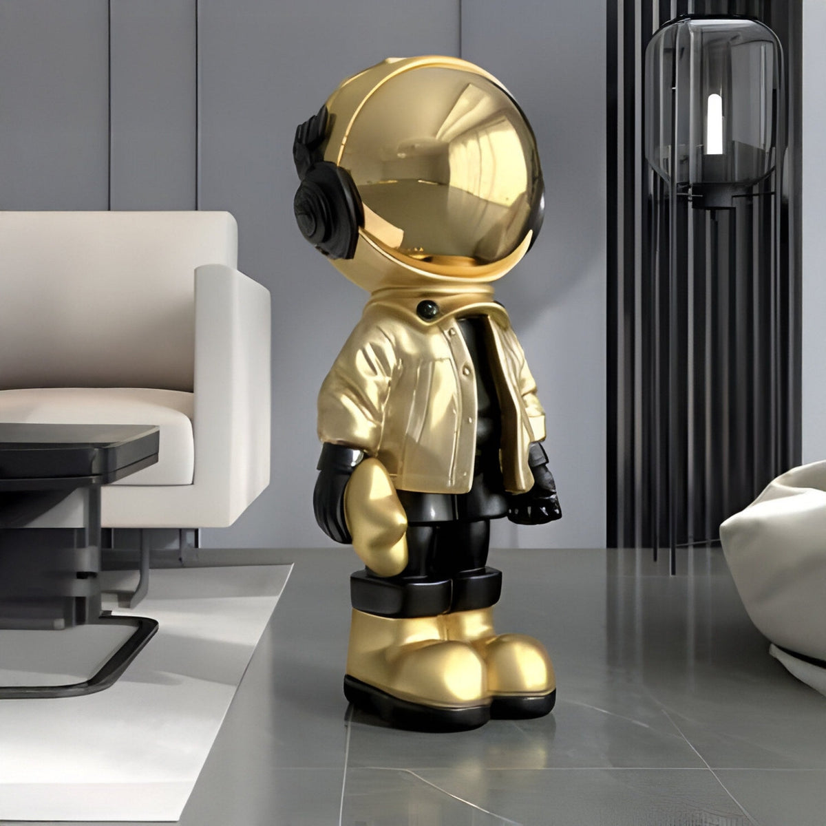 Small Celestial Gold Astronaut Beats Sculpture - 70cm - Atelier Home™