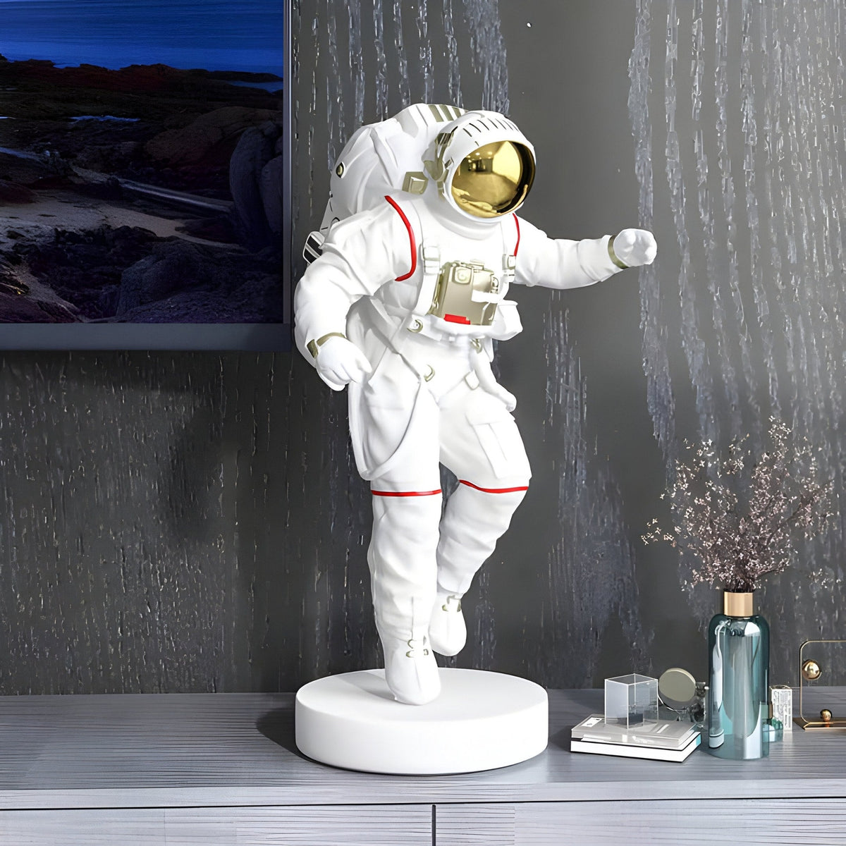 Small White Space Astronaut Explorer Sculpture - 63cm - Atelier Home™