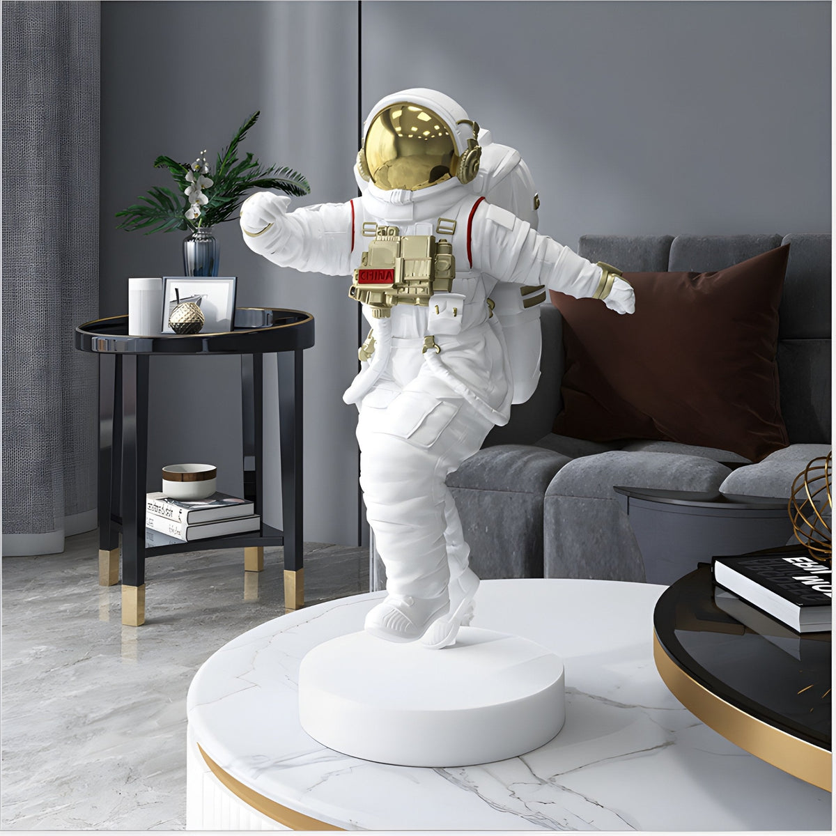 Small White Space Astronaut Strider Sculpture - 58cm - Atelier Home™