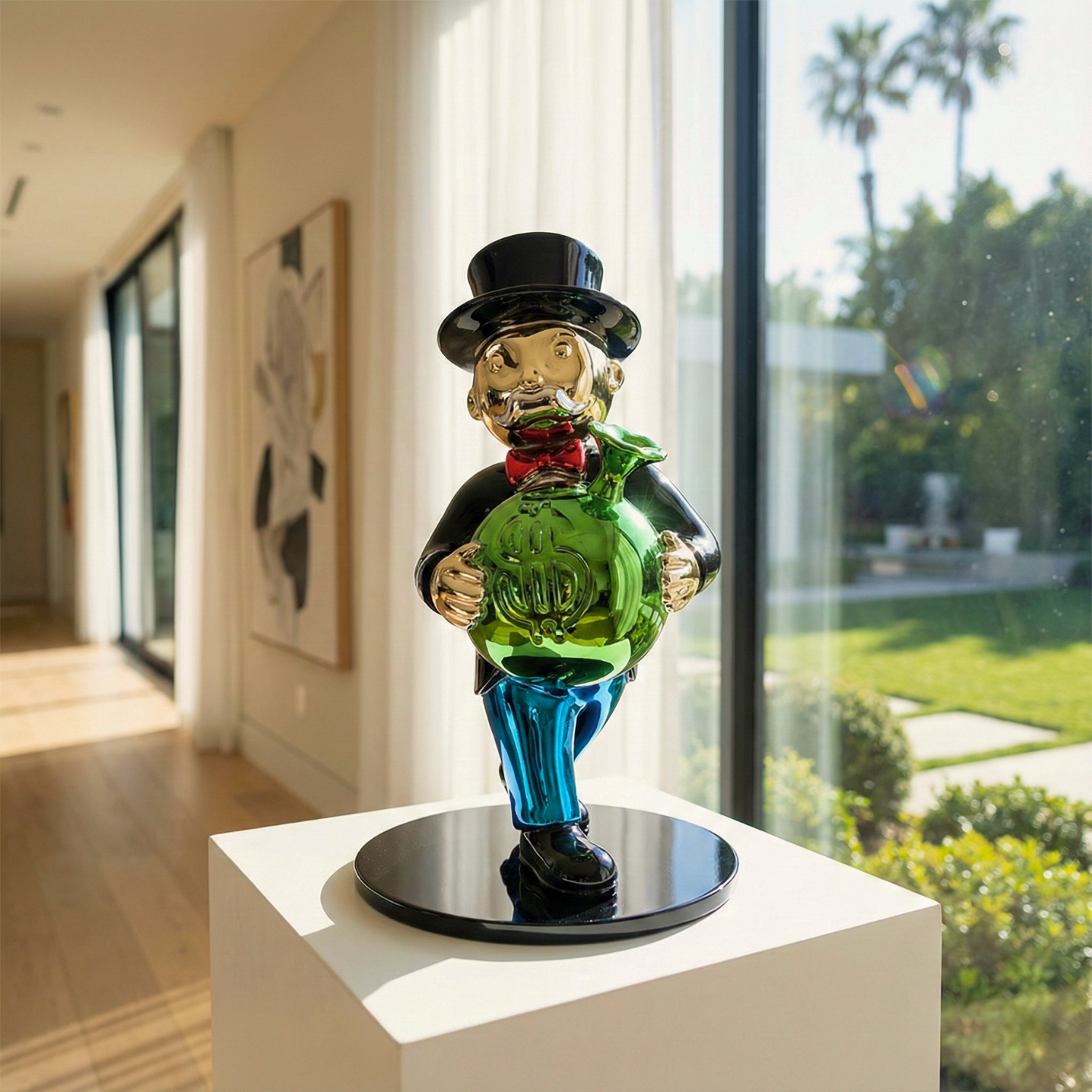 Monopoly sitzt auf einem Dollarbeutel™ 