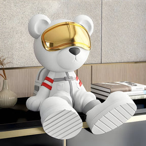 Small Nova White Astronaut Bear Sculpture - 51cm