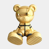 Small Celestial Gold Astronaut Bear Sculpture - 51cm