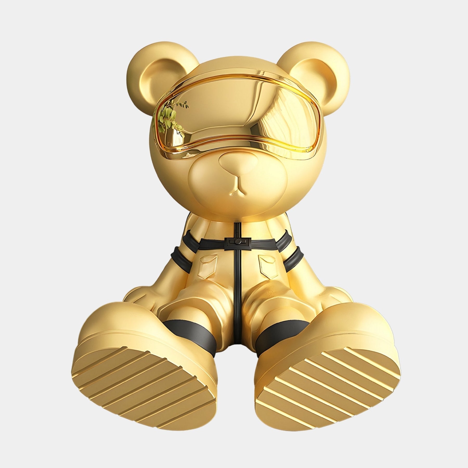 Small Celestial Gold Astronaut Bear Sculpture - 51cm