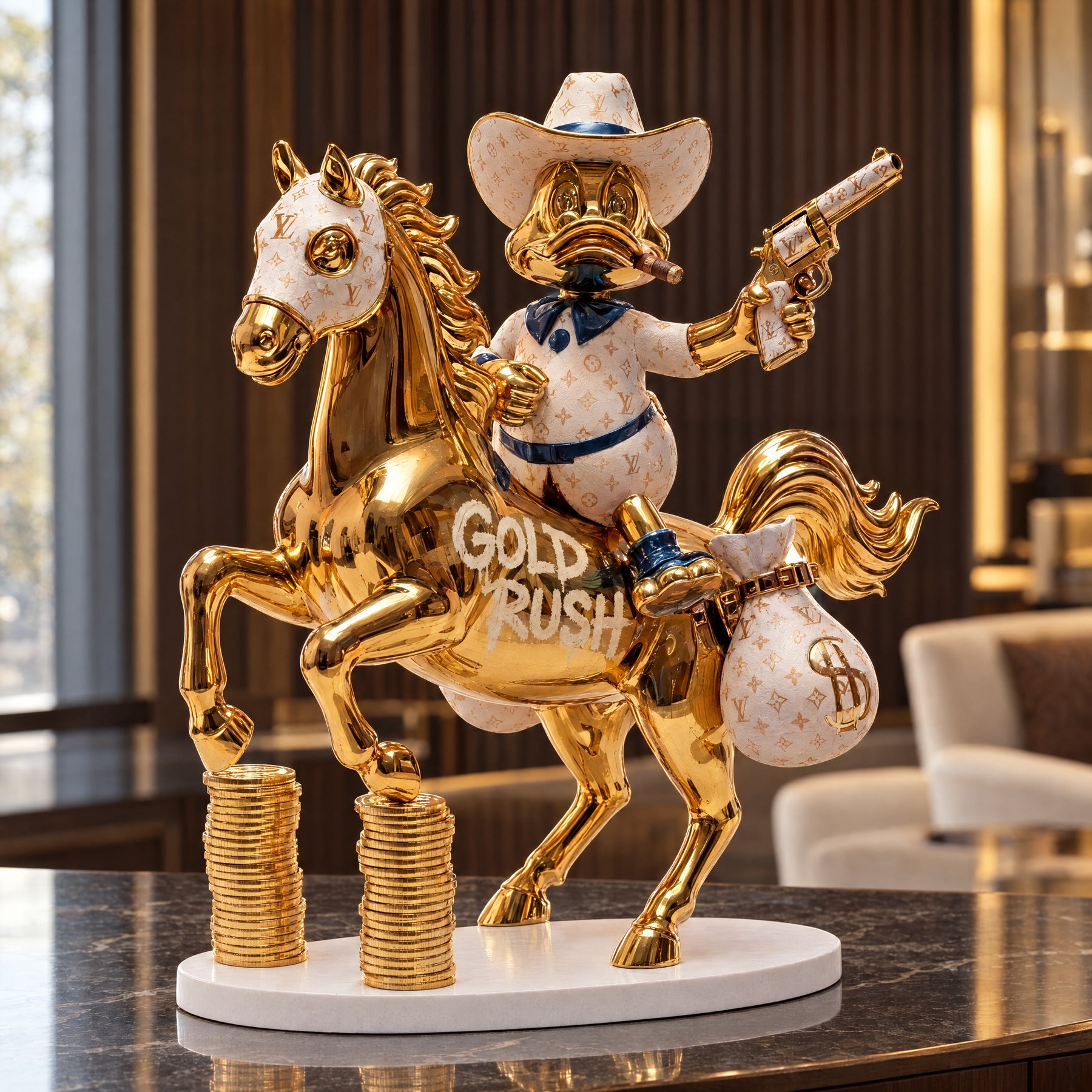 Gold Rush™ — walnut collector's lounge