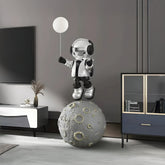 Large Lunar Silver Astronaut Glow Balloon Moonwalk Sculpture - 140cm - Atelier Home™