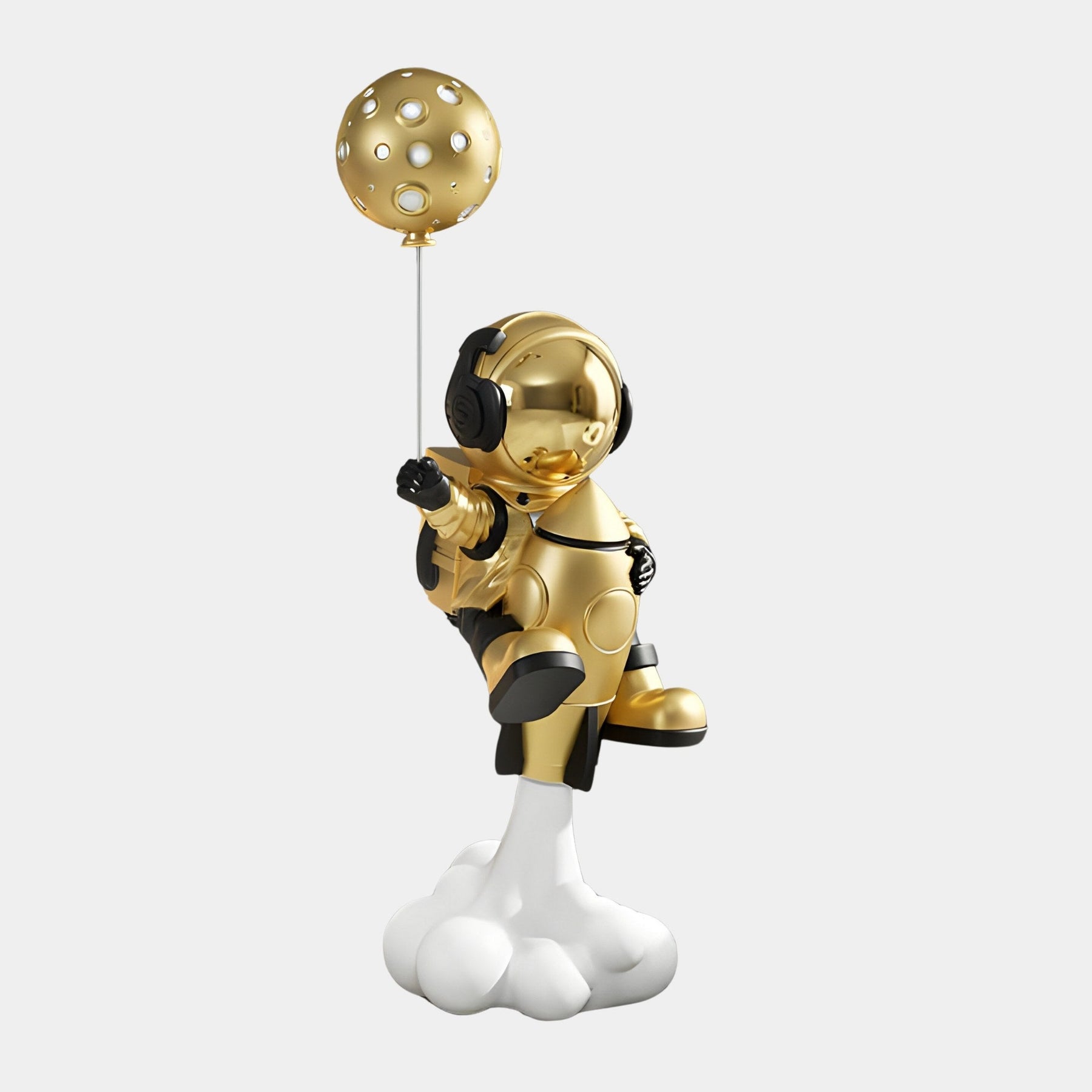 Medium Celestial Gold Astronaut Rocket Lift-Off Balloon Sculpture - 95cm - Atelier Home™