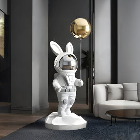 Medium White Astronaut Floppy Bunny Balloon Sculpture - 106cm - Atelier Home™