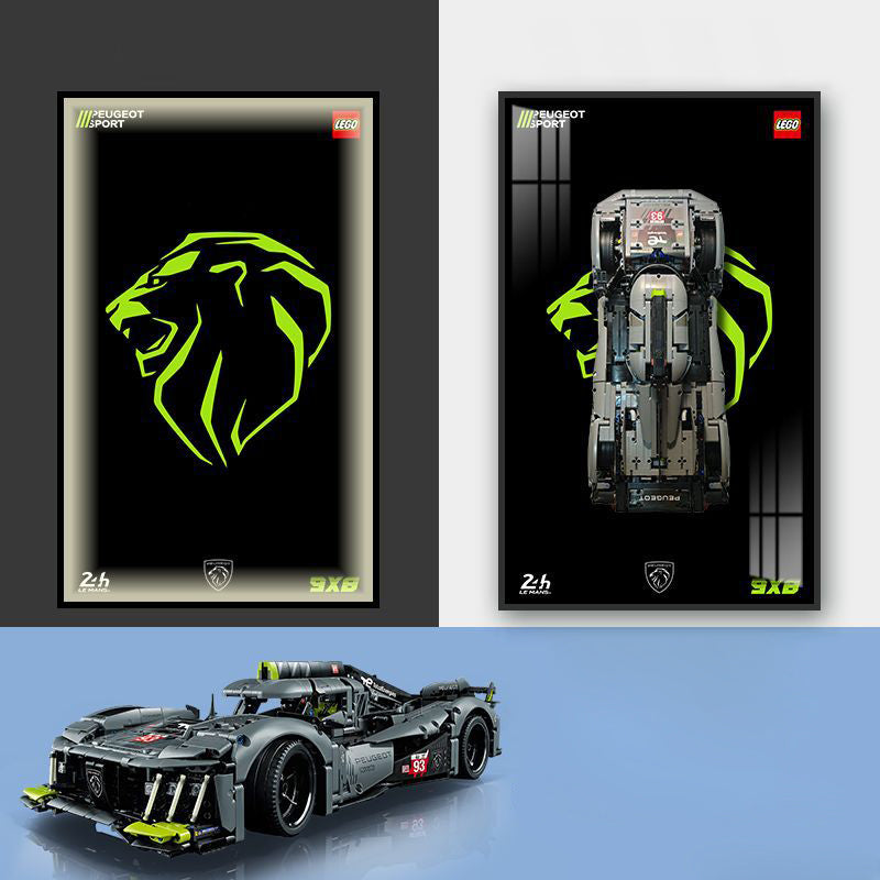 Peugeot Lego Supercar Led Wall Art - Atelier Home™