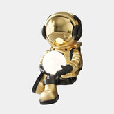 Small Celestial Gold Astronaut Glow Seated I Sculpture - 53cm - Atelier Home™