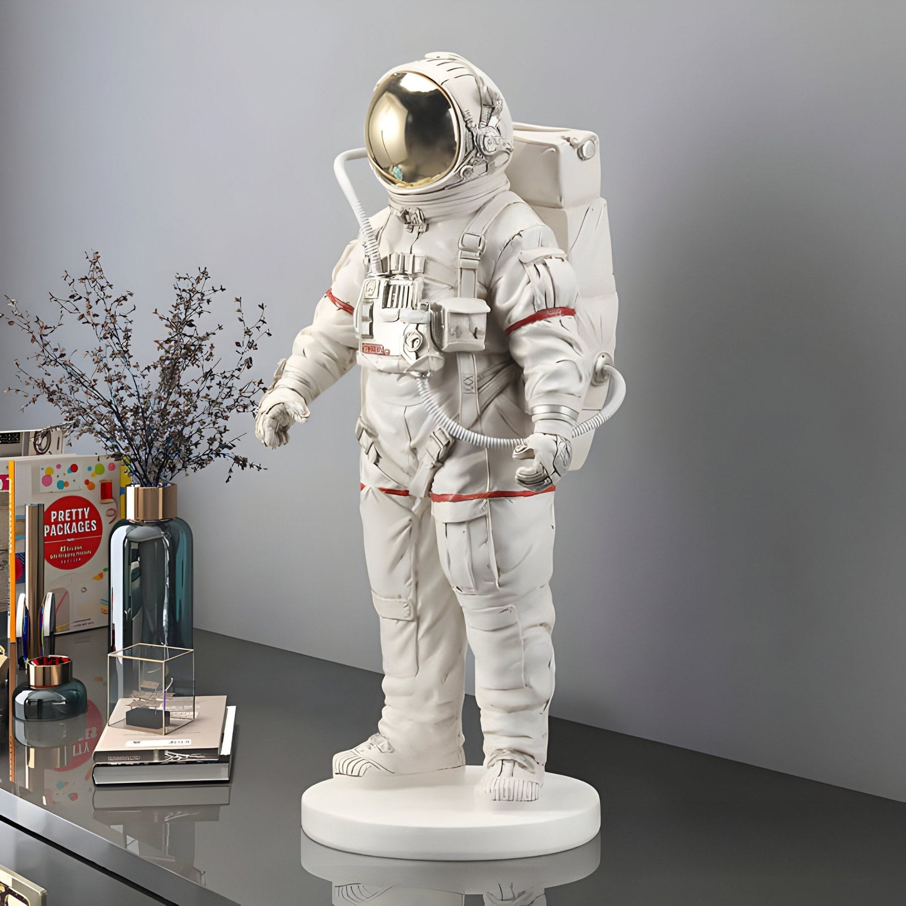 Small Cloud White Space Astronaut Standing Sculpture - 58cm - Atelier Home™