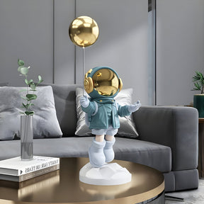 Small Galactic Blue Astronaut Balloon Sculpture - 55cm - Atelier Home™
