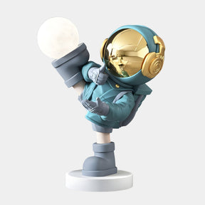 Small Galactic Blue Astronaut Glow Kick Sculpture - 70cm - Atelier Home™