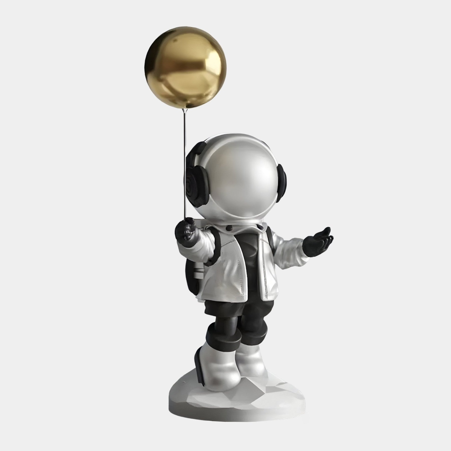 Small Lunar Silver Astronaut Balloon Figure - 42cm - Atelier Home™