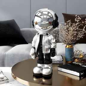 Small Lunar Silver Astronaut Beats Figure - 36cm - Atelier Home™