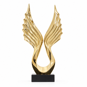 Celestial Ascent abstract sculpture — white background, full view