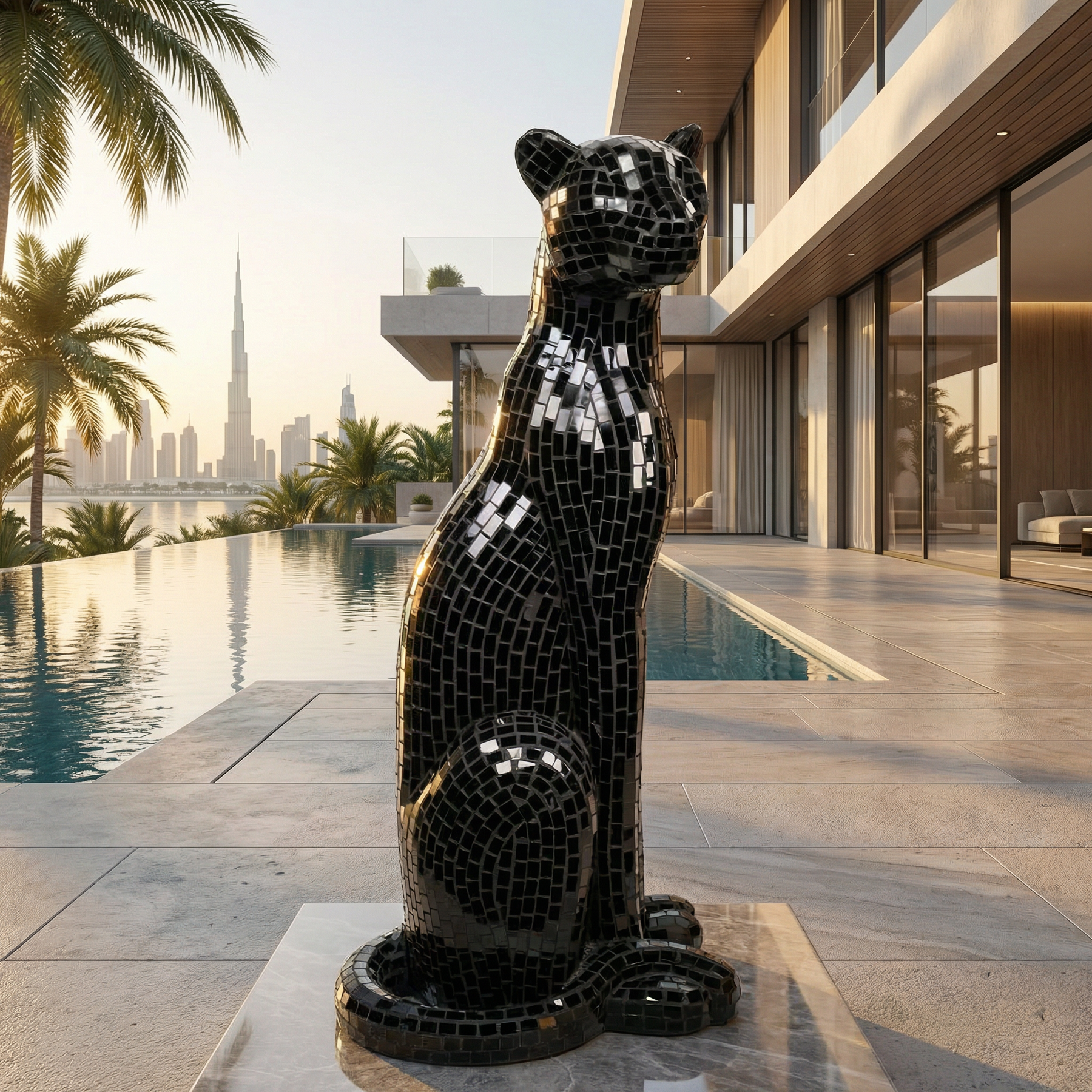 Majestic Mosaic Leopard 80cm - Atelier Home™