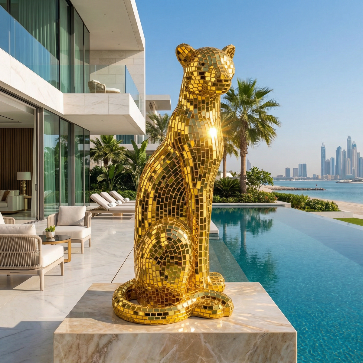 Majestic Mosaic Leopard 80cm - Atelier Home™