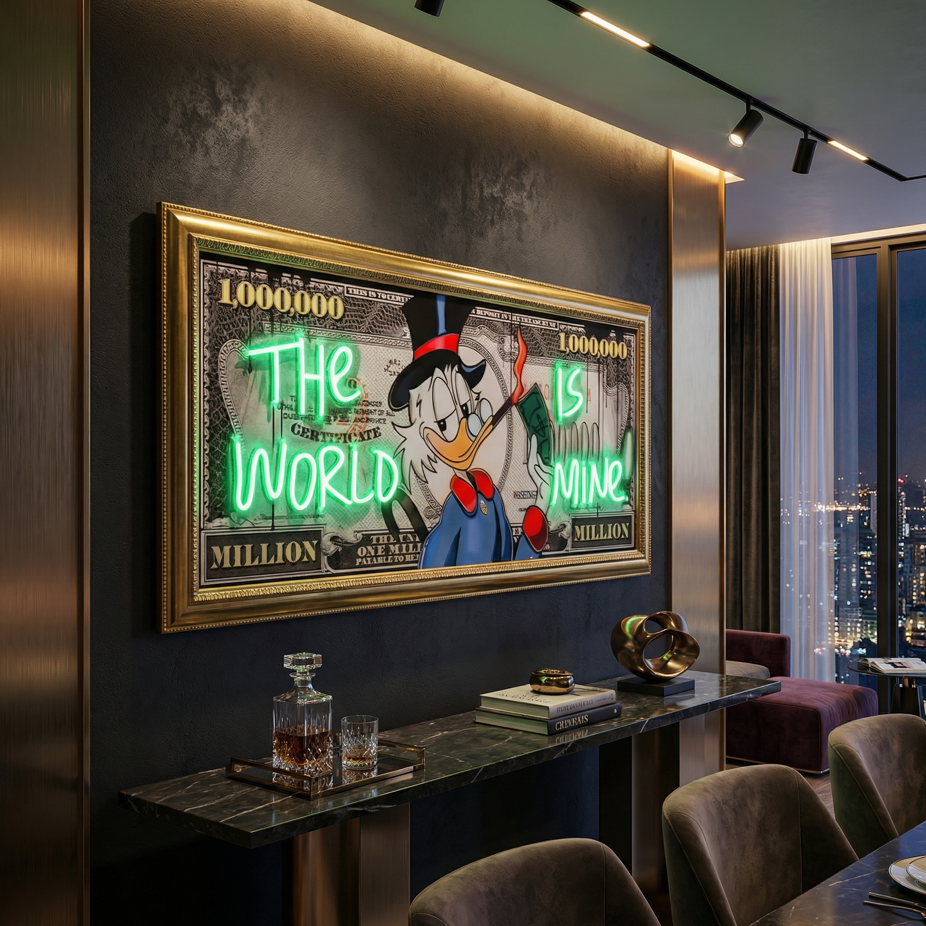 The World is Mine (Billionaire Neon Canva) - Atelier Home™