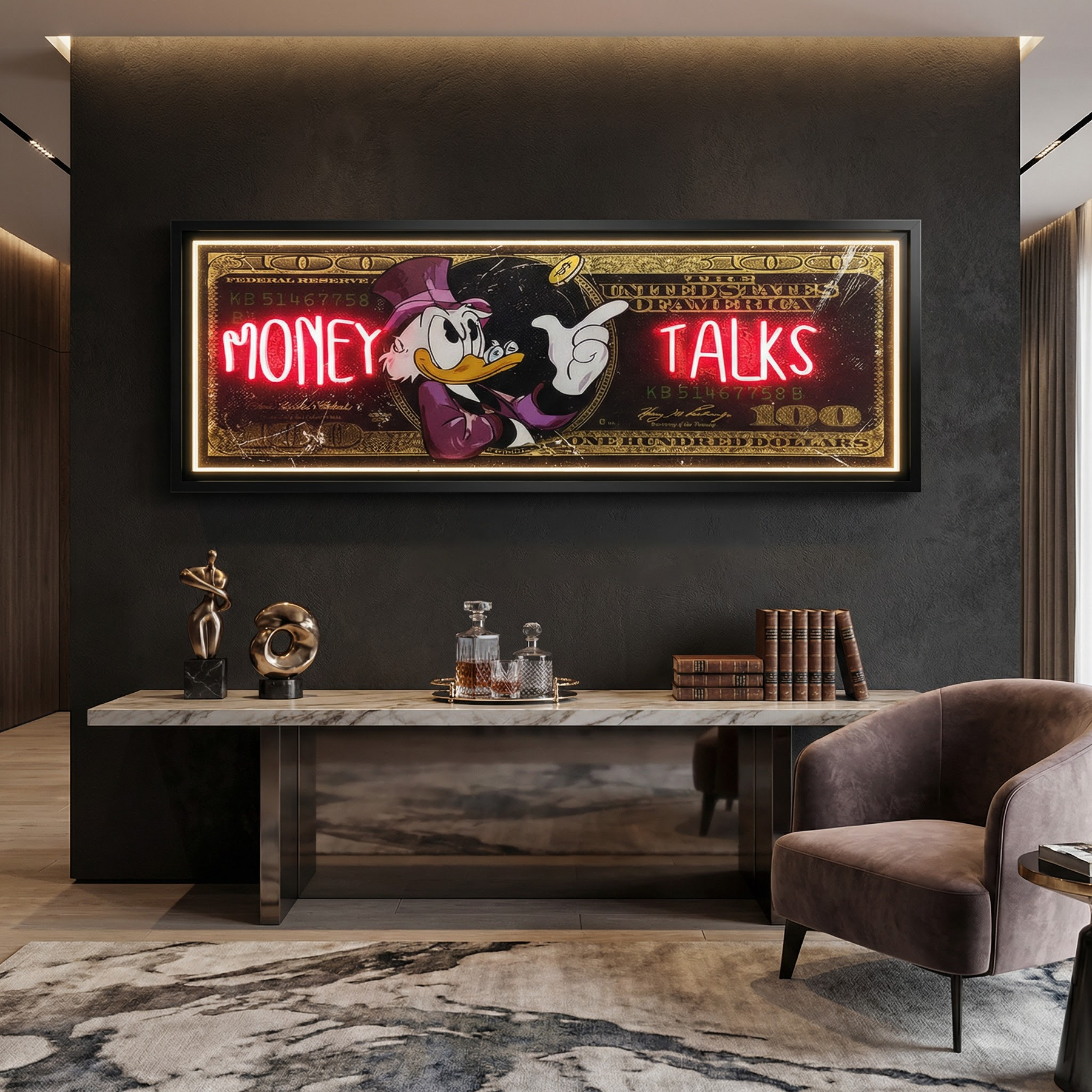 MONEY TALKS (Billionaire Neon Canva) - Atelier Home™
