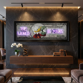 The World is Yours (Billionaire Neon Canva) - Atelier Home™
