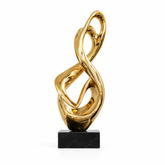Infinity Doré abstract sculpture — white background, full view