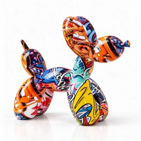 Balloon Nordic Dog sculpture on a white studio background