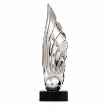 Seraphic Plume — Silver colour, white background product photograph