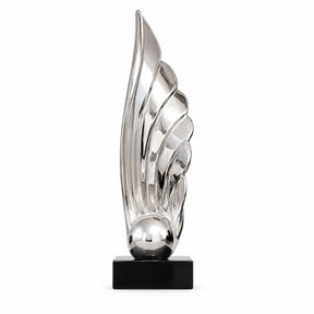 Seraphic Plume — Silver colour, white background product photograph