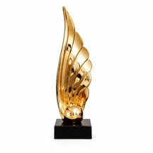Seraphic Plume abstract sculpture — white background, full view