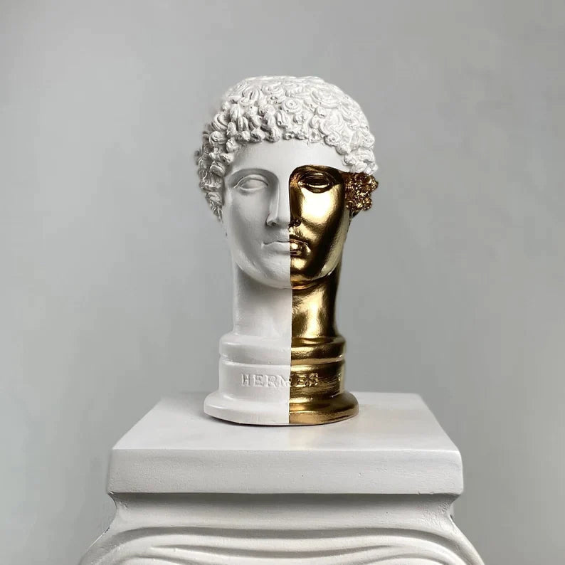 Hermes, Hermes Bust, Hermes Head Statue, Ancient Greek Sculpture, Pop Art Sculpture, Modern Sculpture - Atelier Home™