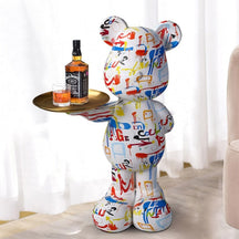 Bearbrick Graffiti Atelier Home™ White Graffiti 76cm x 35cm x 25cm 